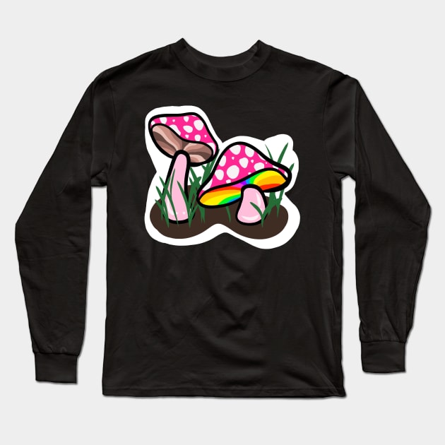 pink mushies Long Sleeve T-Shirt by hgrasel